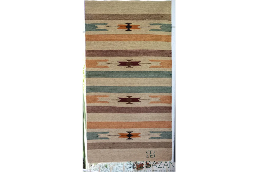 Tapete Oaxaca colorido 150cms largo x 80cms ancho (5ft x 2.6ft) - Imagen 4
