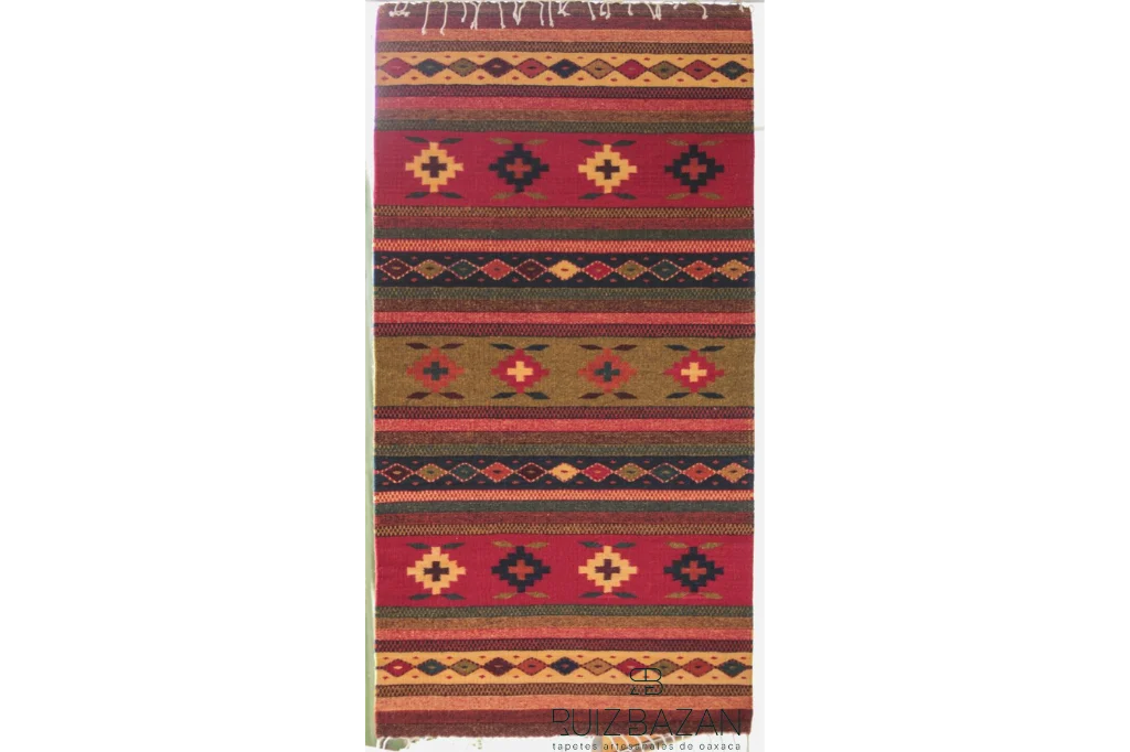 Tapete Monte Albán 150cms largo x 80cms ancho (5ft x 2.6ft) - Imagen 2