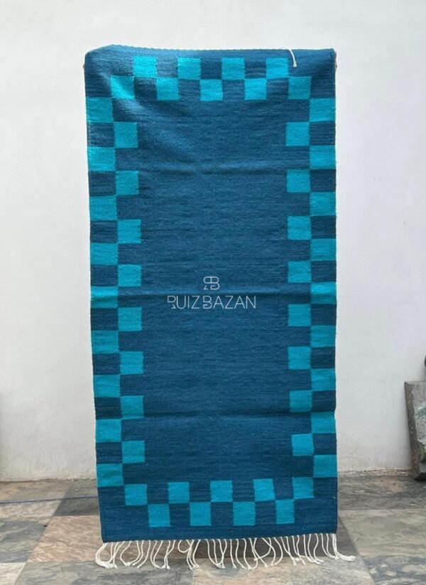 Tapete Azul Indigo 150cms largo x 80cms ancho (5ft x 2.6ft)