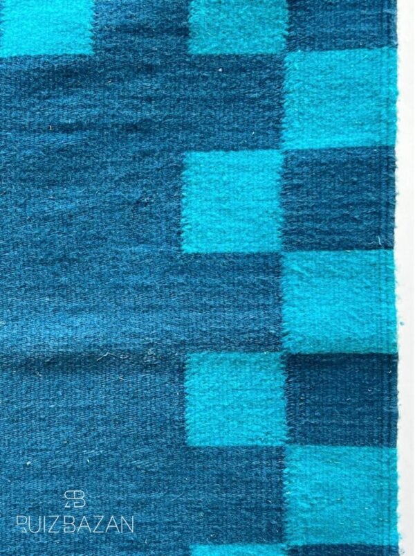 Tapete Azul Indigo 150cms largo x 80cms ancho (5ft x 2.6ft) - Imagen 2