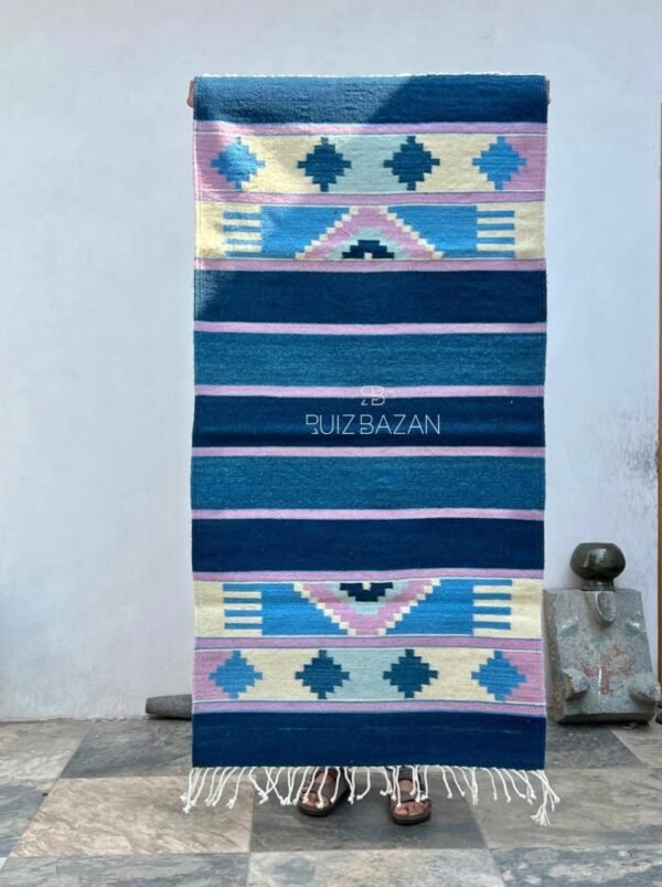 Tapete tonos azules 150cms largo x 80cms ancho (5ft x 2.6ft)